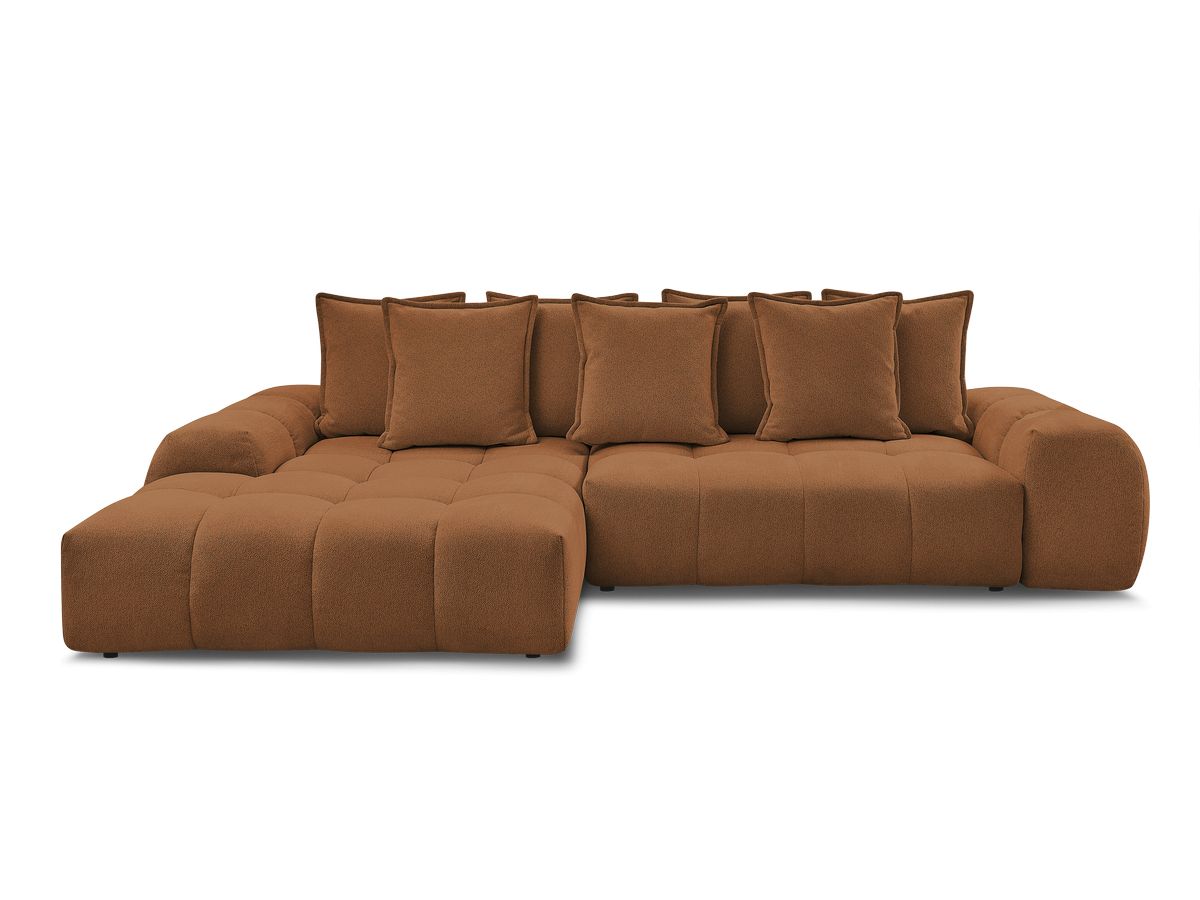 Canapé d'angle convertible coffre EVEREST tissu chiné