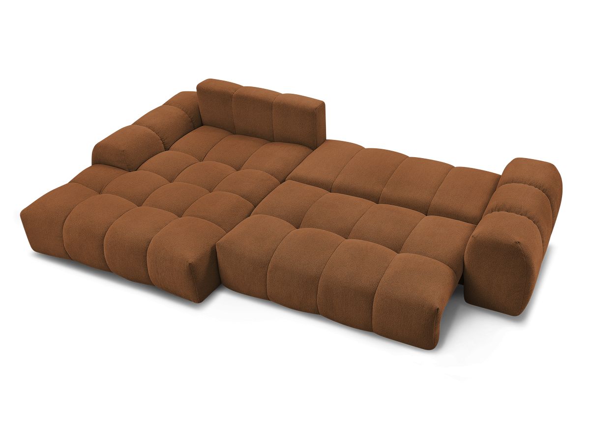 Canapé d'angle convertible coffre EVEREST tissu chiné