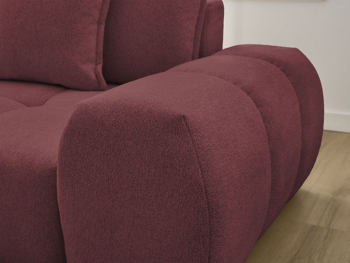 Canapé d'angle convertible coffre EVEREST tissu chiné