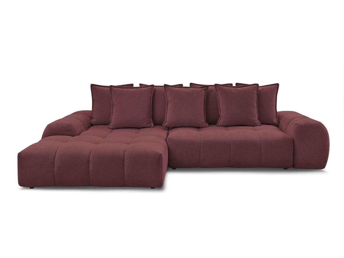 Canapé d'angle convertible coffre EVEREST tissu chiné