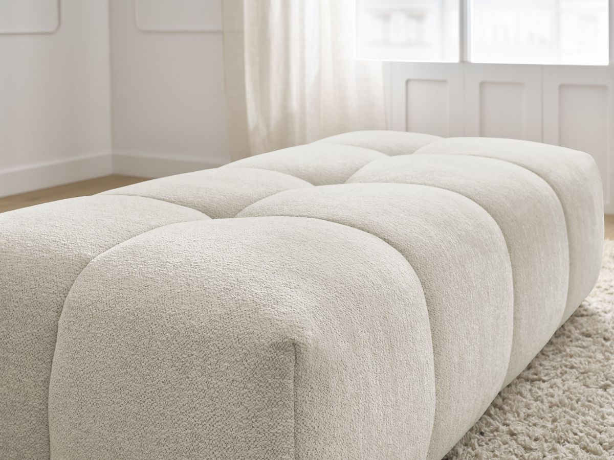 Pouf petit EVEREST tissu chiné