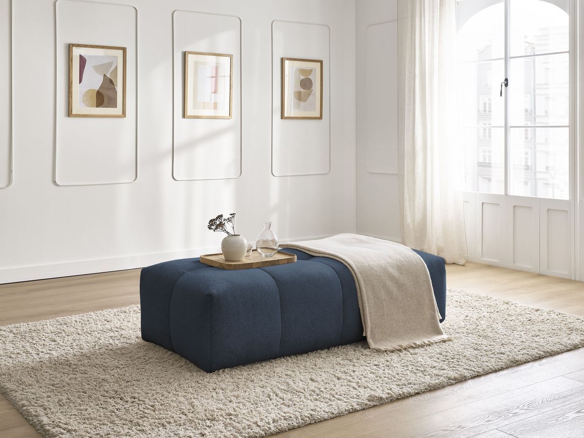 Pouf petit EVEREST tissu chiné