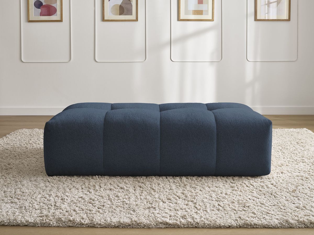Pouf petit EVEREST chiné bleu foncé — vue 5
