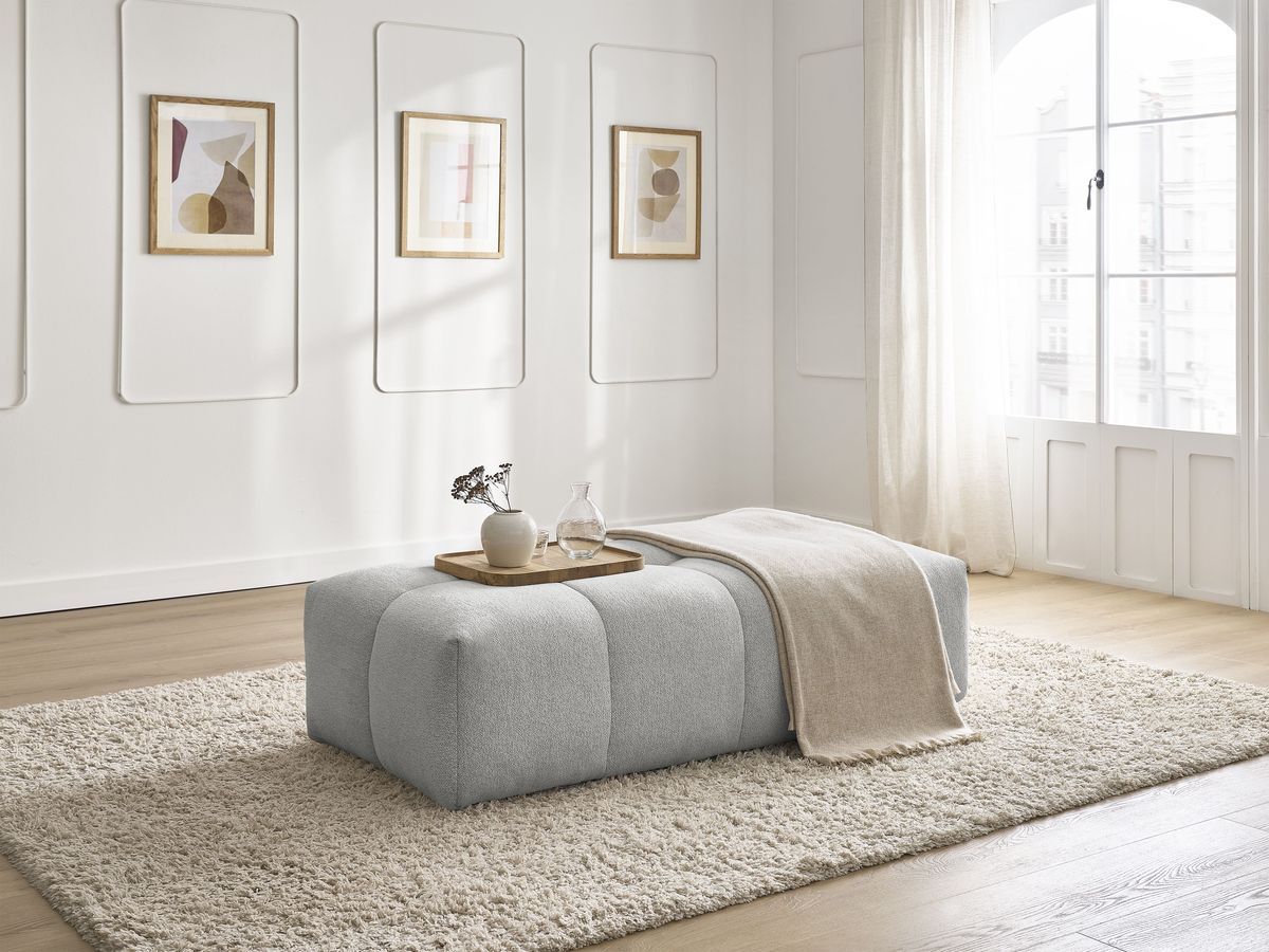 Pouf petit EVEREST tissu chiné