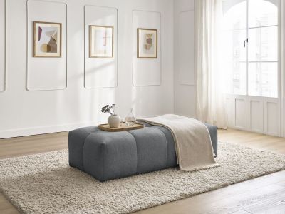 Pouf petit EVEREST tissu chiné