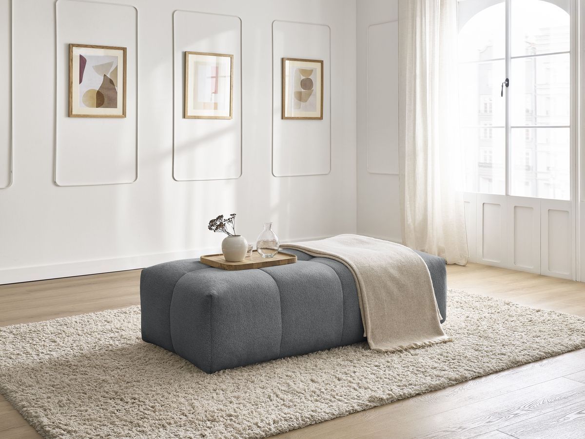 Pouf petit EVEREST tissu chiné