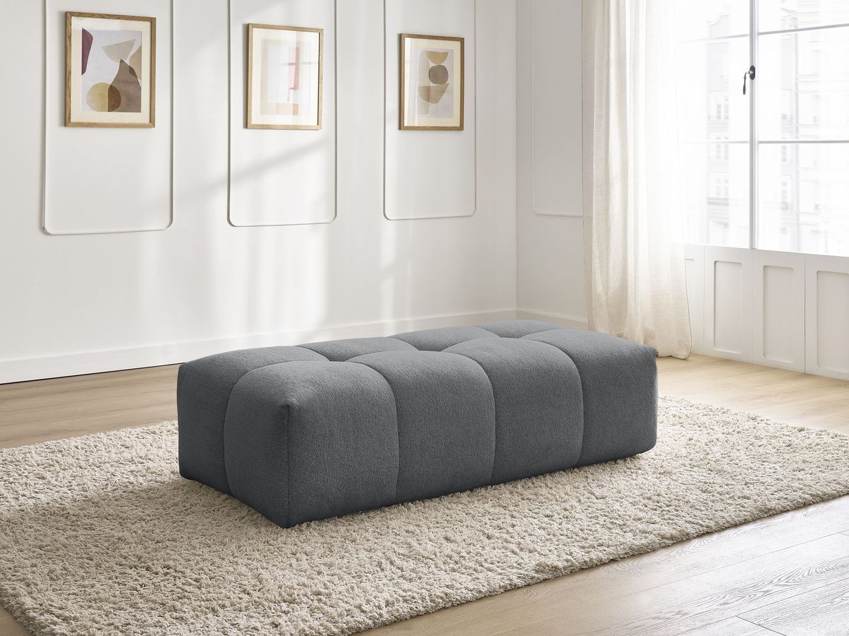 Pouf petit EVEREST chiné gris foncé — vue 5