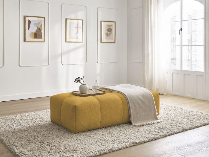 Pouf petit EVEREST tissu chiné