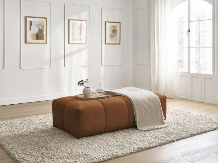 Pouf petit EVEREST tissu chiné