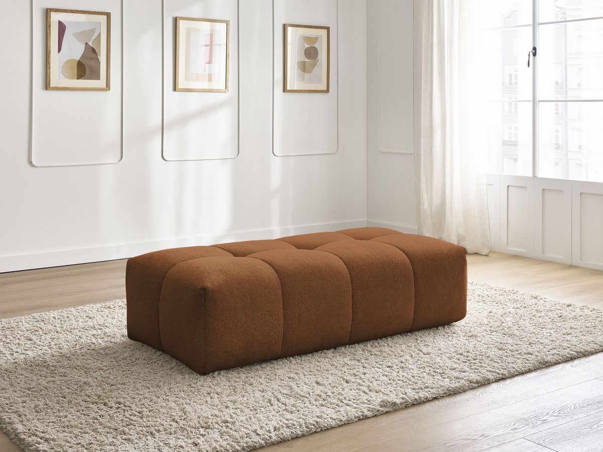 Pouf petit EVEREST tissu chiné
