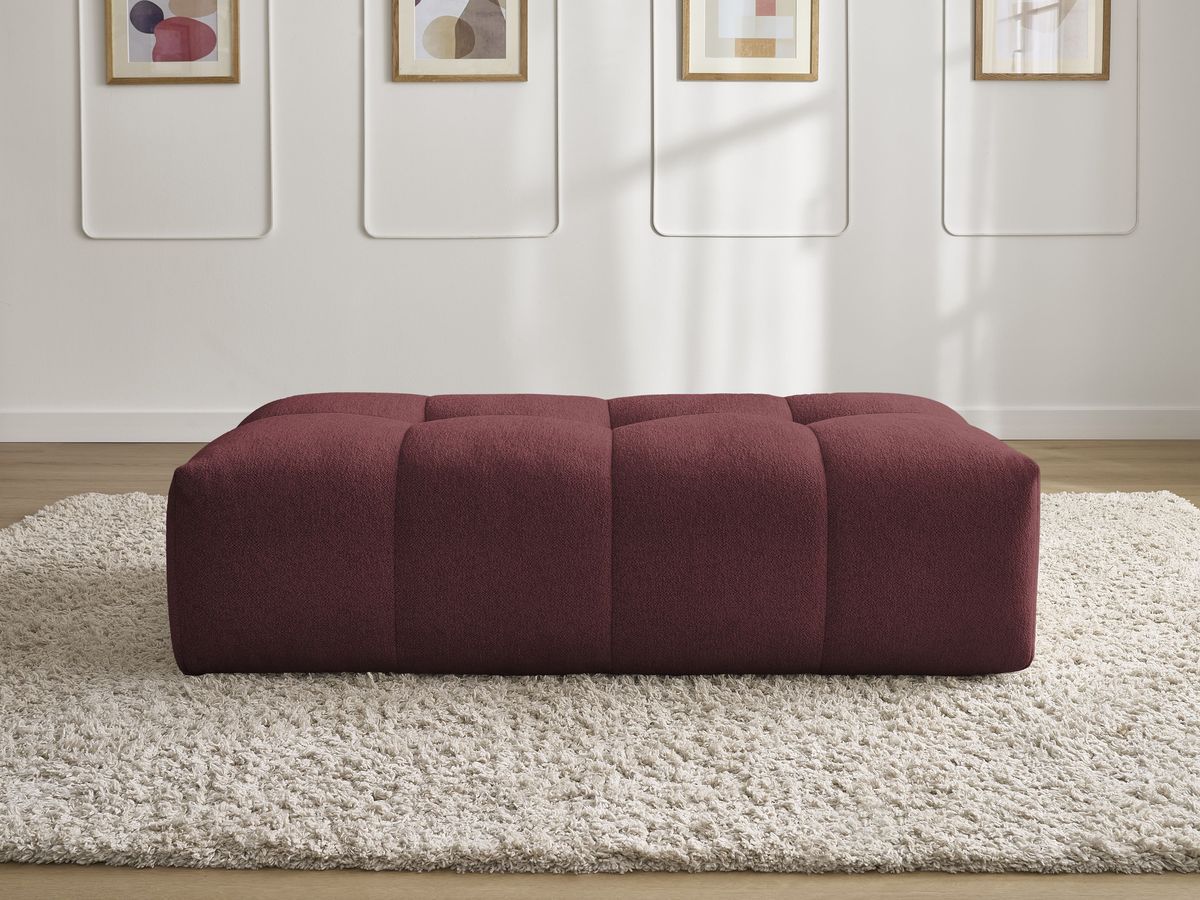 Pouf petit EVEREST chiné rouge — vue 5