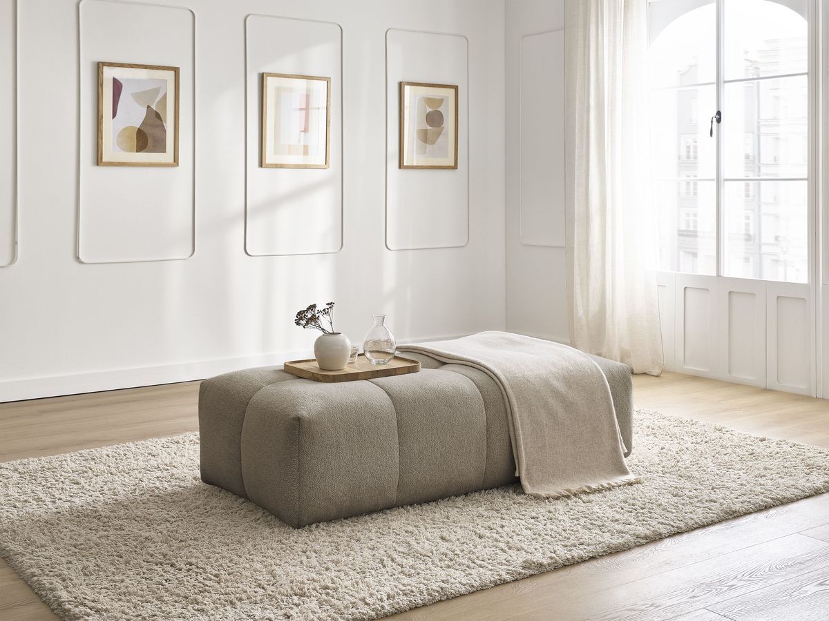 Pouf petit EVEREST tissu chiné