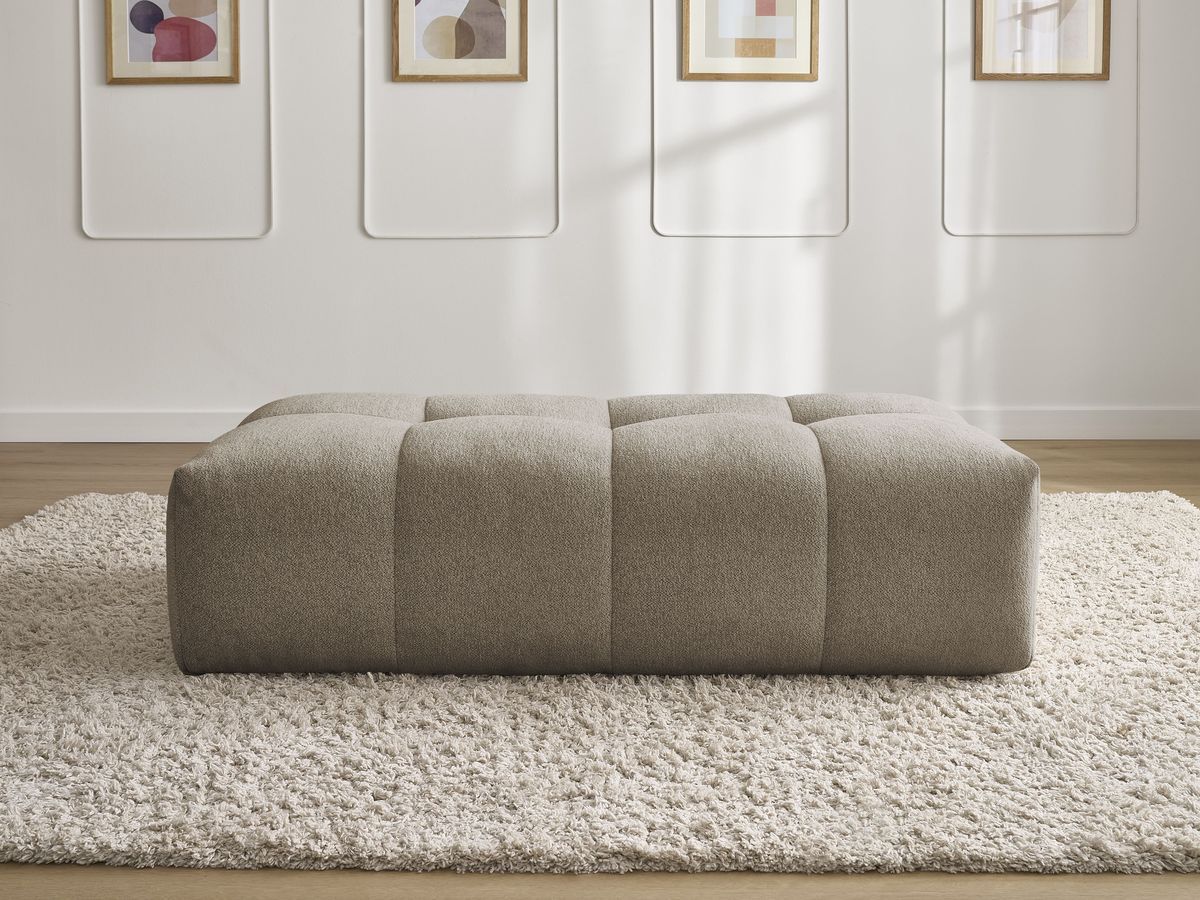 Pouf petit EVEREST chiné taupe — vue 5