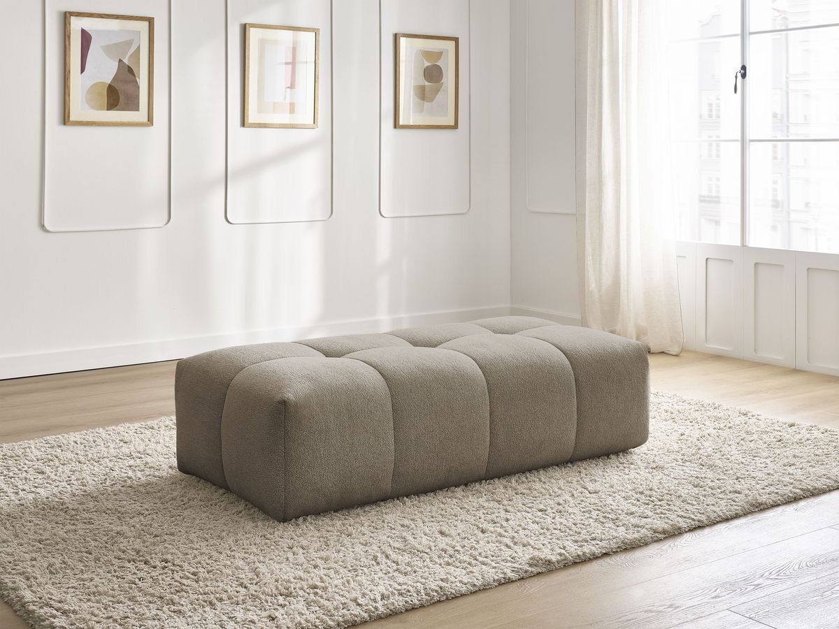Pouf petit EVEREST tissu chiné