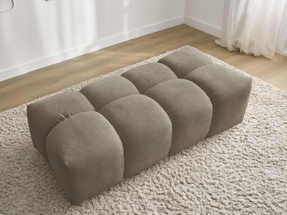 Pouf petit EVEREST tissu chiné