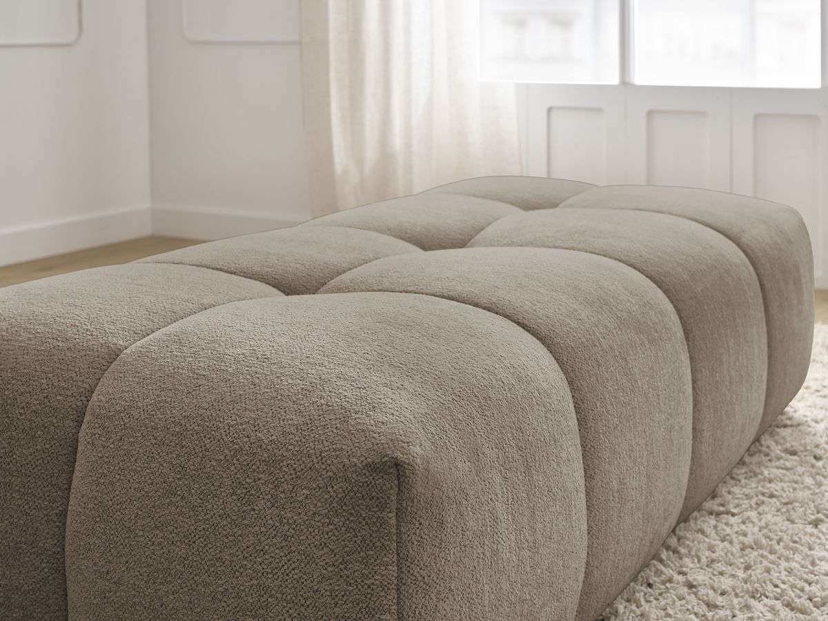 Pouf petit EVEREST tissu chiné