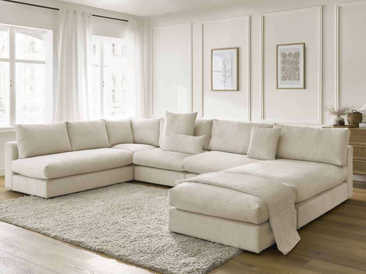 Ensemble STOCKHOLM avec plaid 140 x 180 cm + 2 coussins bifaces