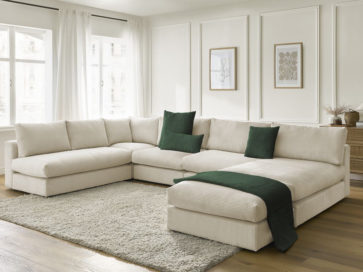 Ensemble STOCKHOLM avec plaid 140 x 180 cm + 2 coussins bifaces