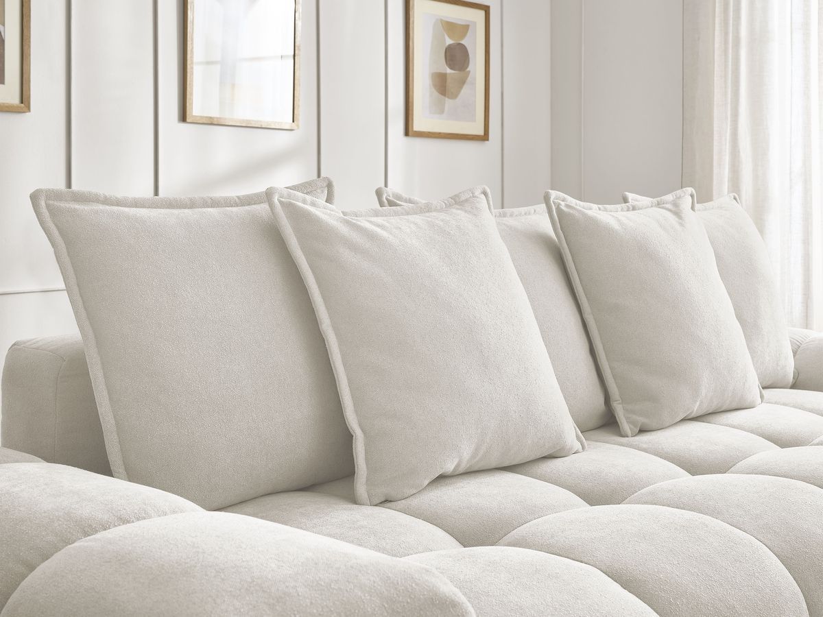 Canapé droit convertible coffre EVEREST tissu texturé
