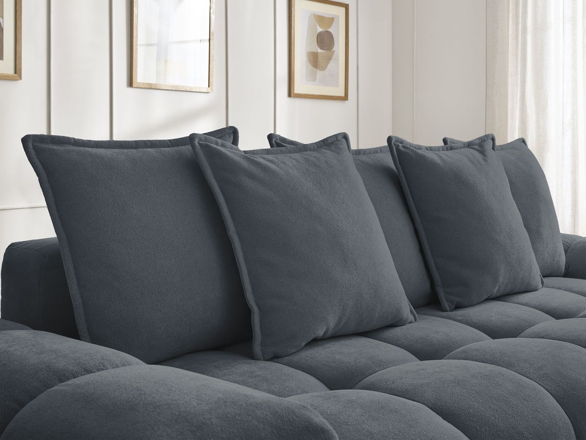 Canapé droit convertible coffre EVEREST tissu texturé