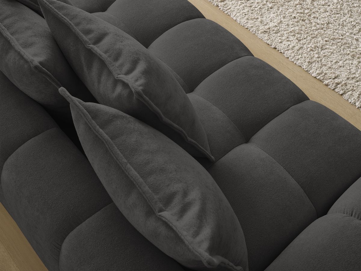 Canapé droit convertible coffre EVEREST tissu texturé