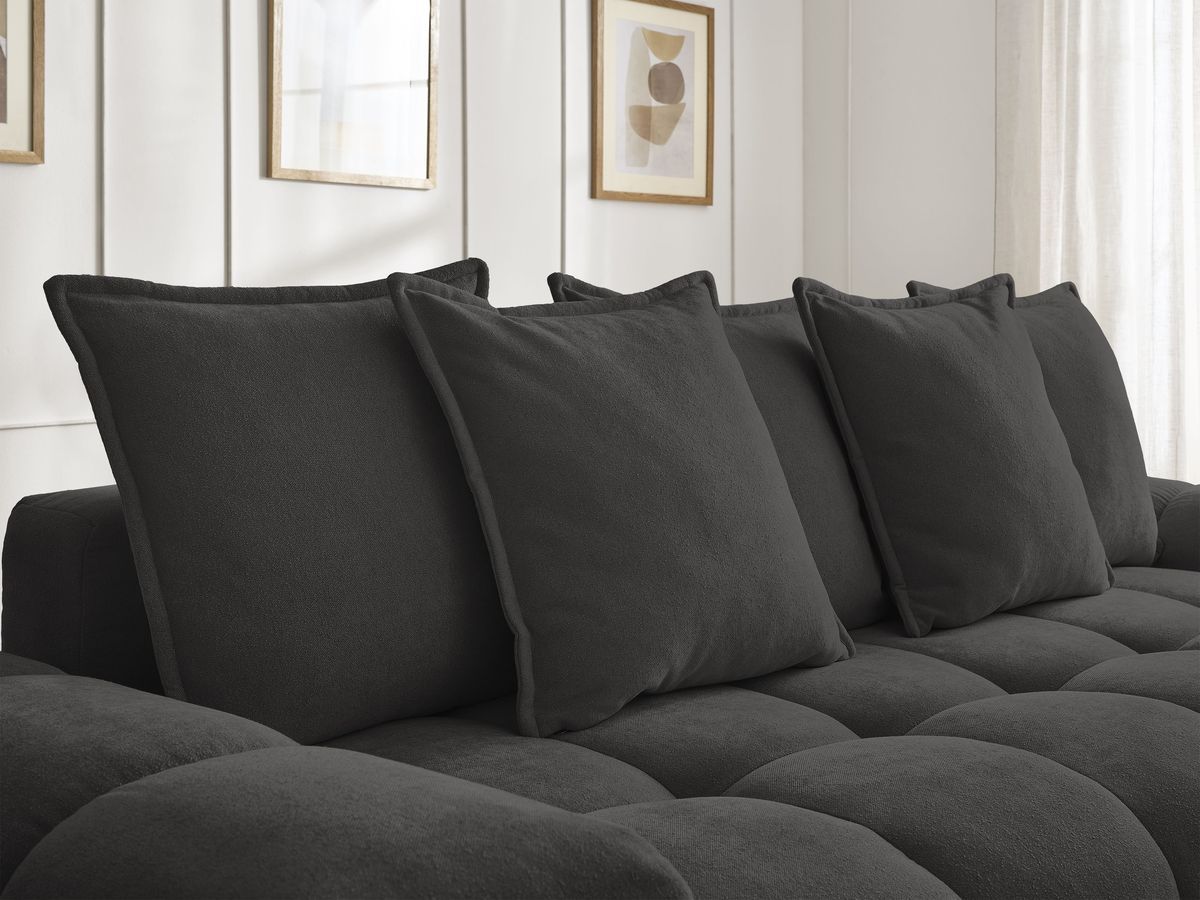 Canapé droit convertible coffre EVEREST tissu texturé