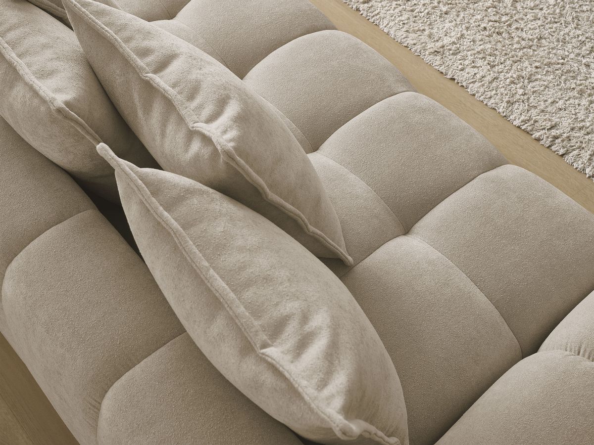 Canapé droit convertible coffre EVEREST tissu texturé