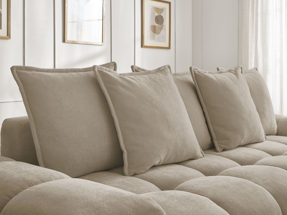 Canapé droit convertible coffre EVEREST tissu texturé
