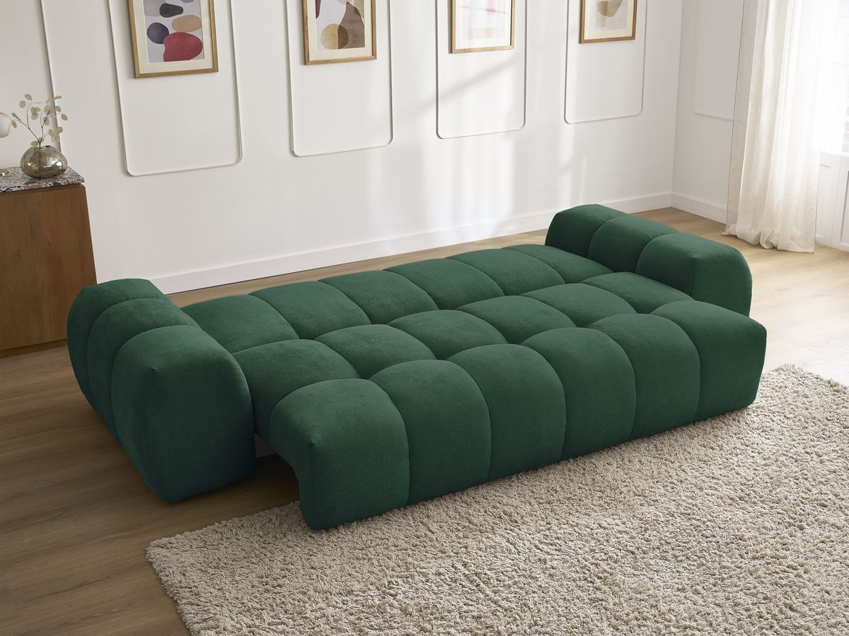 Canapé droit convertible coffre EVEREST tissu texturé