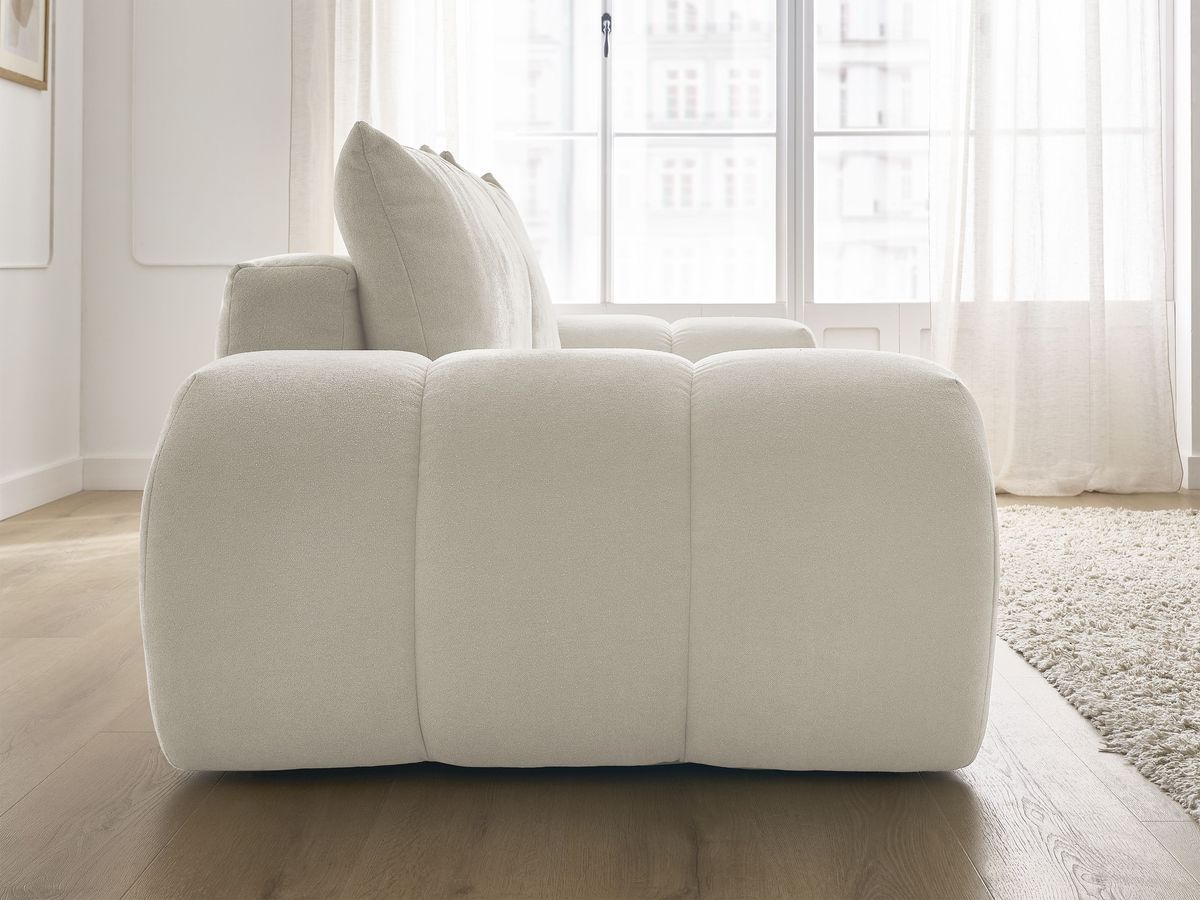 Canapé droit convertible coffre EVEREST tissu texturé
