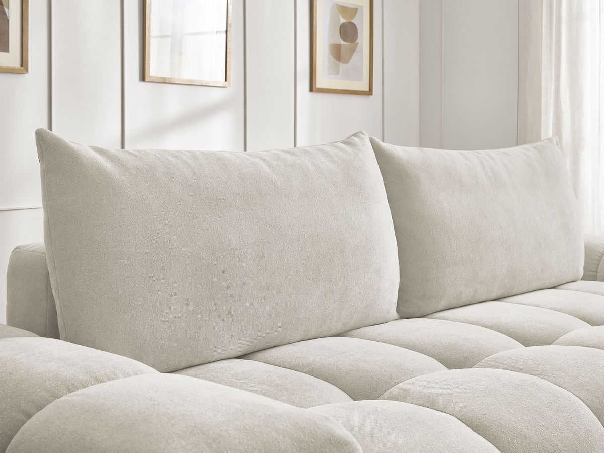 Canapé droit convertible coffre EVEREST tissu texturé