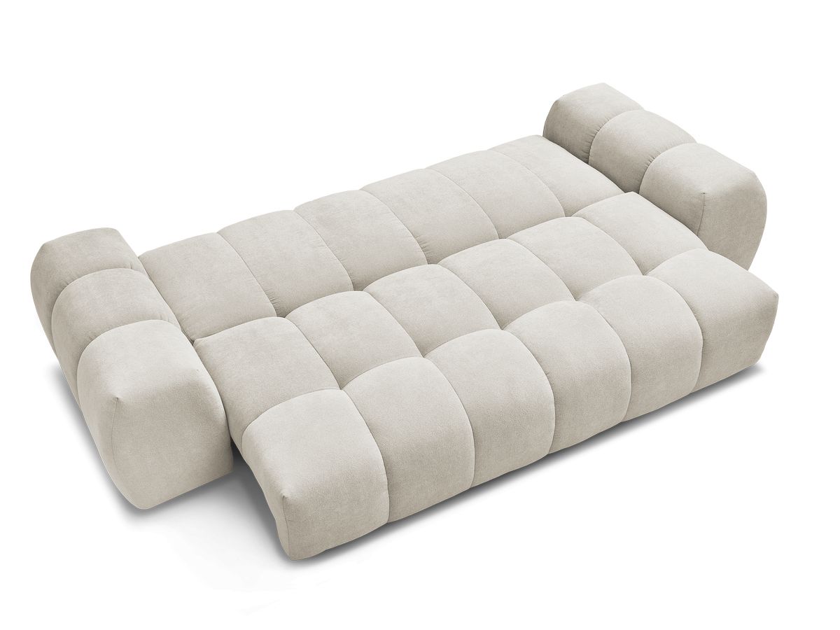 Canapé droit convertible coffre EVEREST tissu texturé