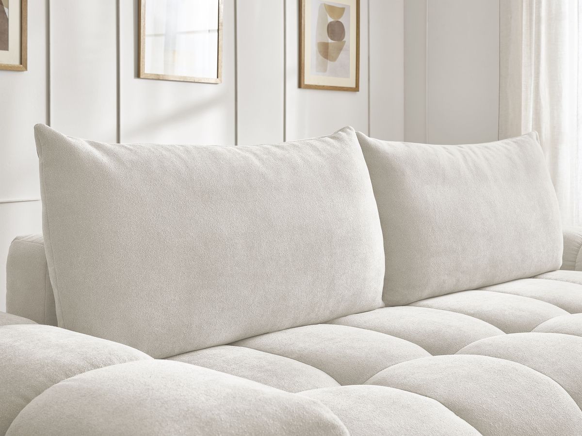 Canapé droit convertible coffre EVEREST tissu texturé
