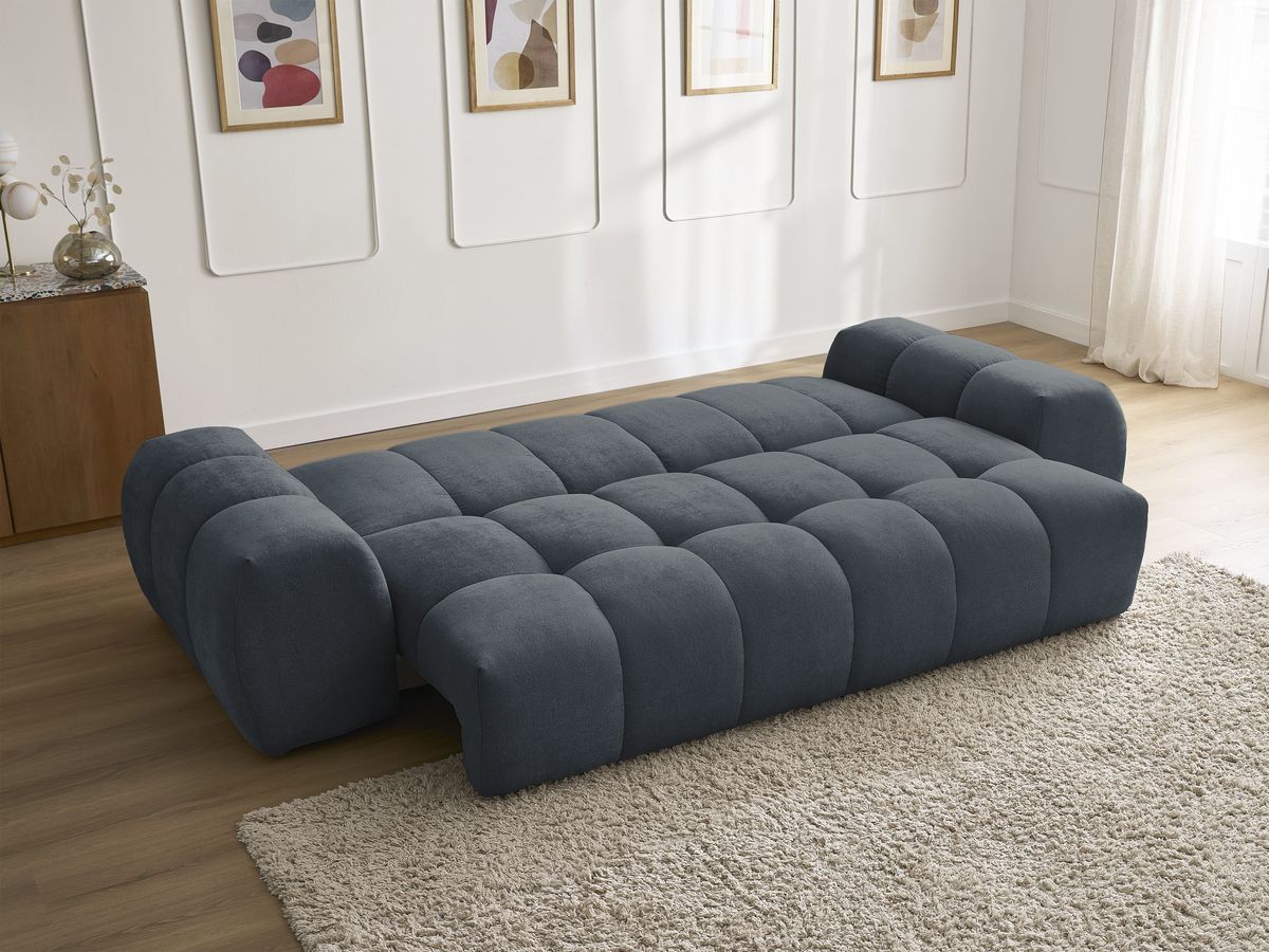 Canapé droit convertible coffre EVEREST tissu texturé