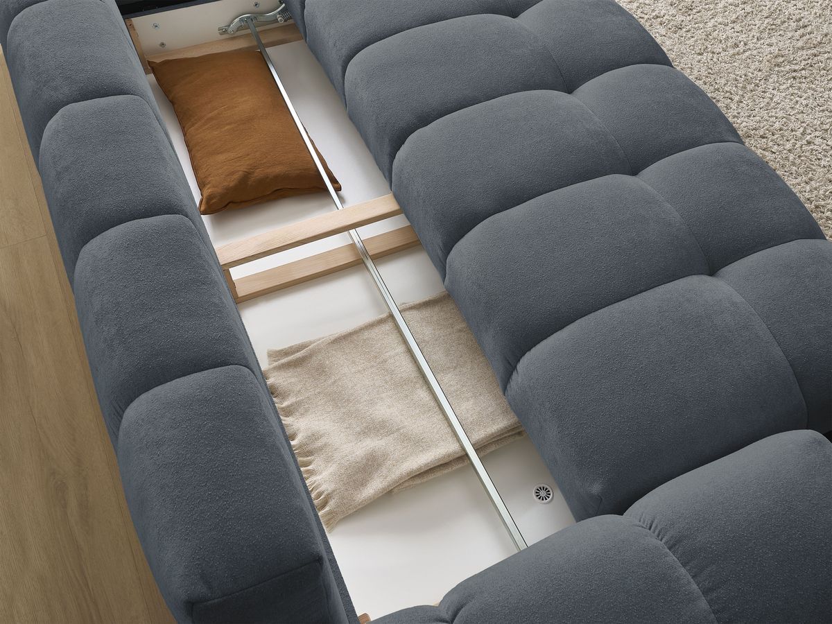 Canapé droit convertible coffre EVEREST tissu texturé
