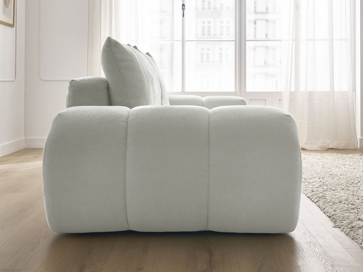 Canapé droit convertible coffre EVEREST tissu texturé