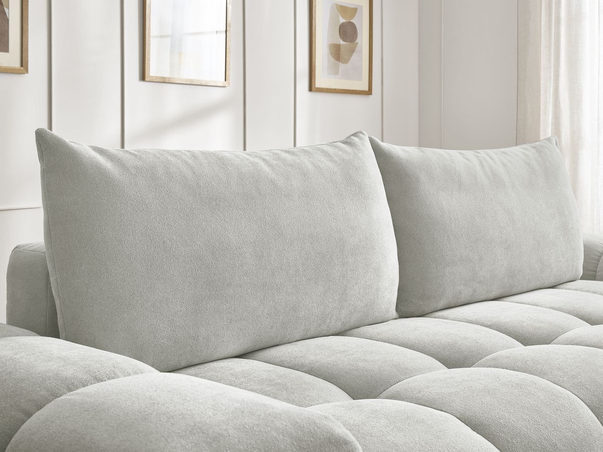 Canapé droit convertible coffre EVEREST tissu texturé