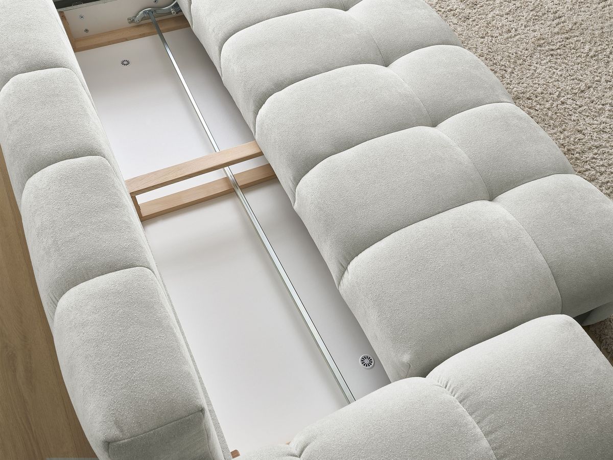Canapé droit convertible coffre EVEREST tissu texturé