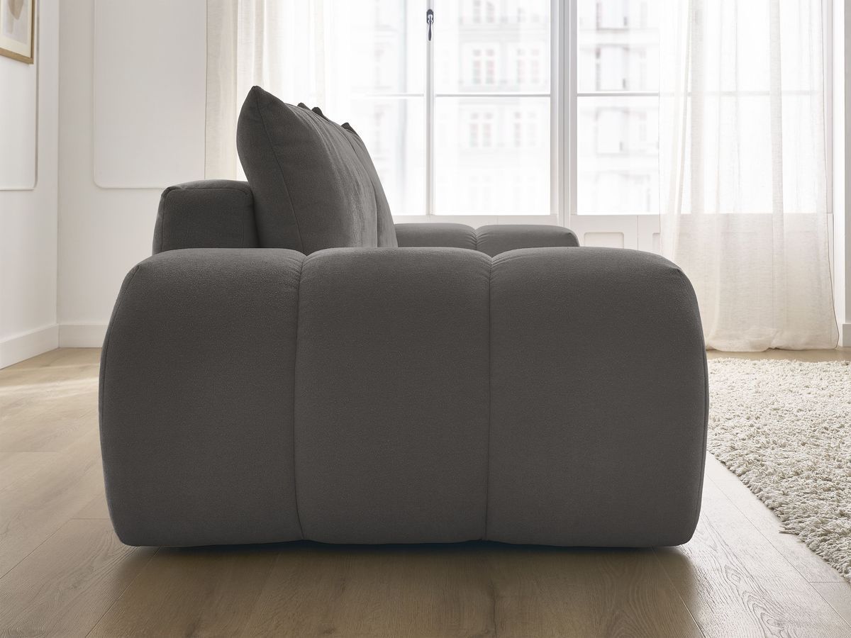 Canapé droit convertible coffre EVEREST tissu texturé