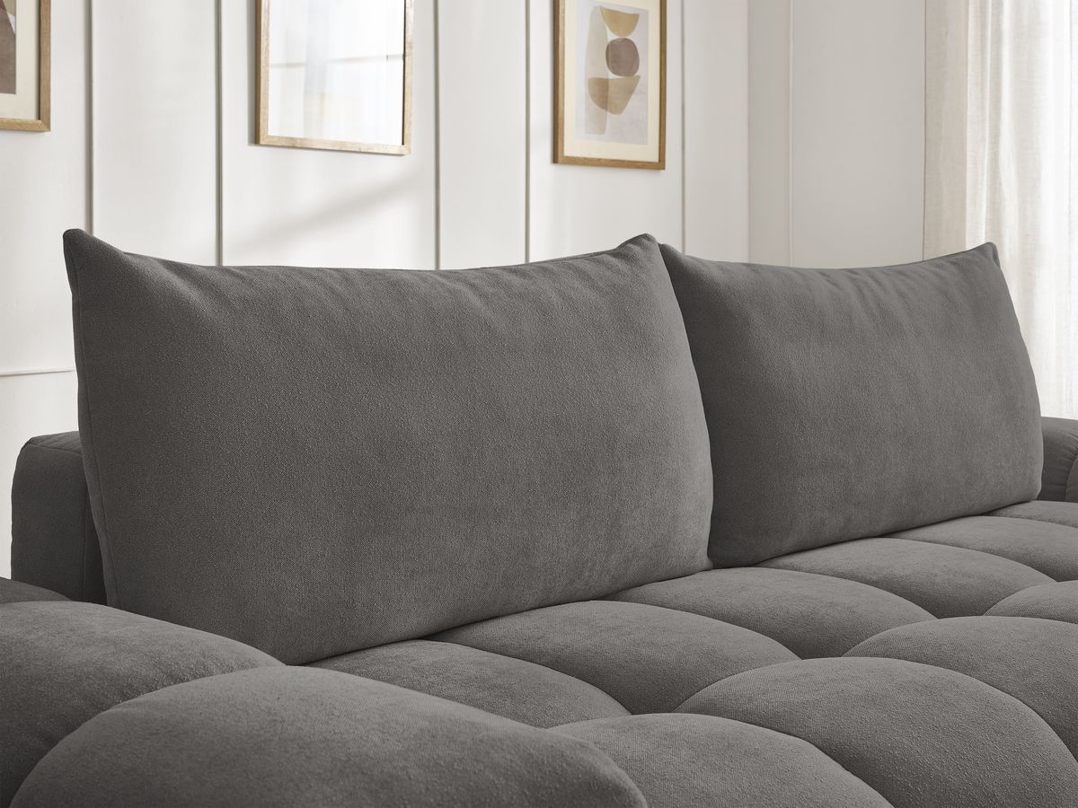 Canapé droit convertible coffre EVEREST tissu texturé