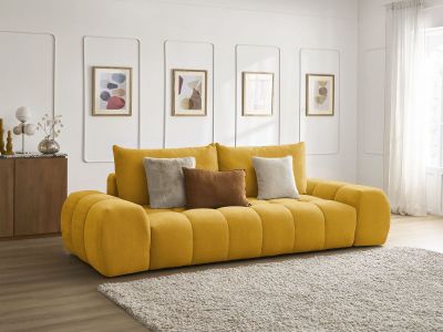Canapé droit convertible coffre EVEREST tissu texturé