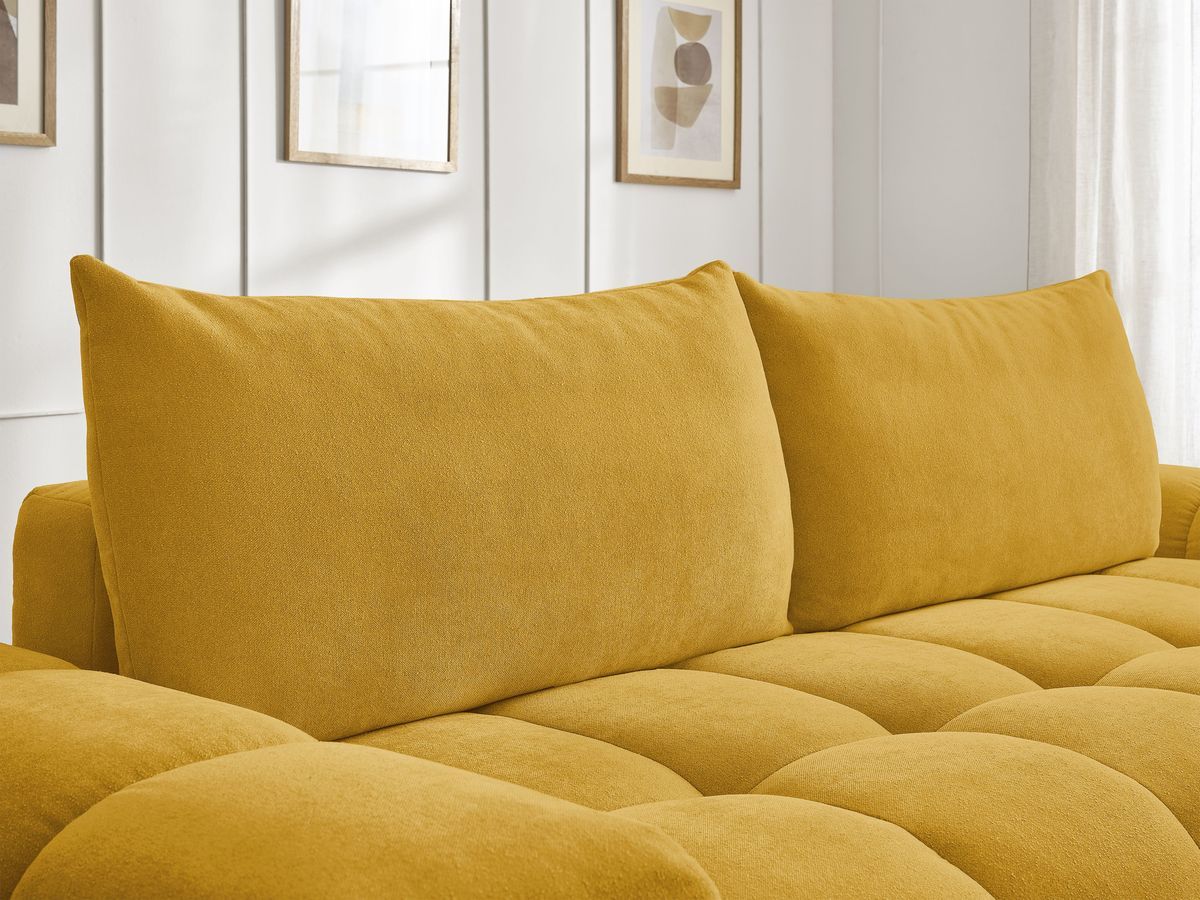Canapé droit convertible coffre EVEREST tissu texturé