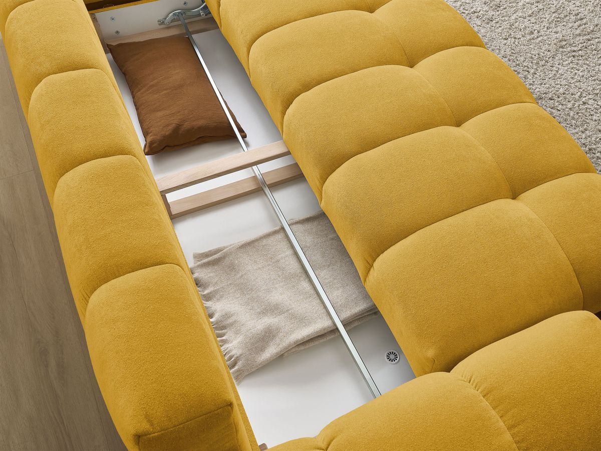 Canapé droit convertible coffre EVEREST tissu texturé