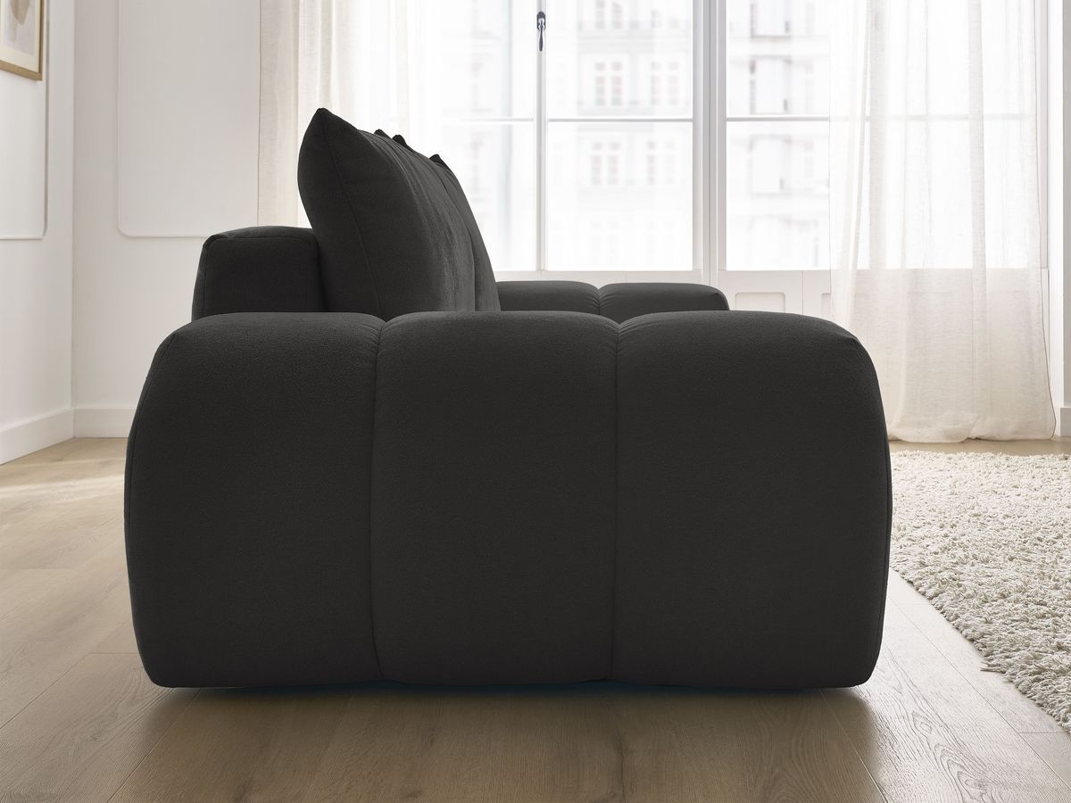 Canapé droit convertible coffre EVEREST tissu texturé