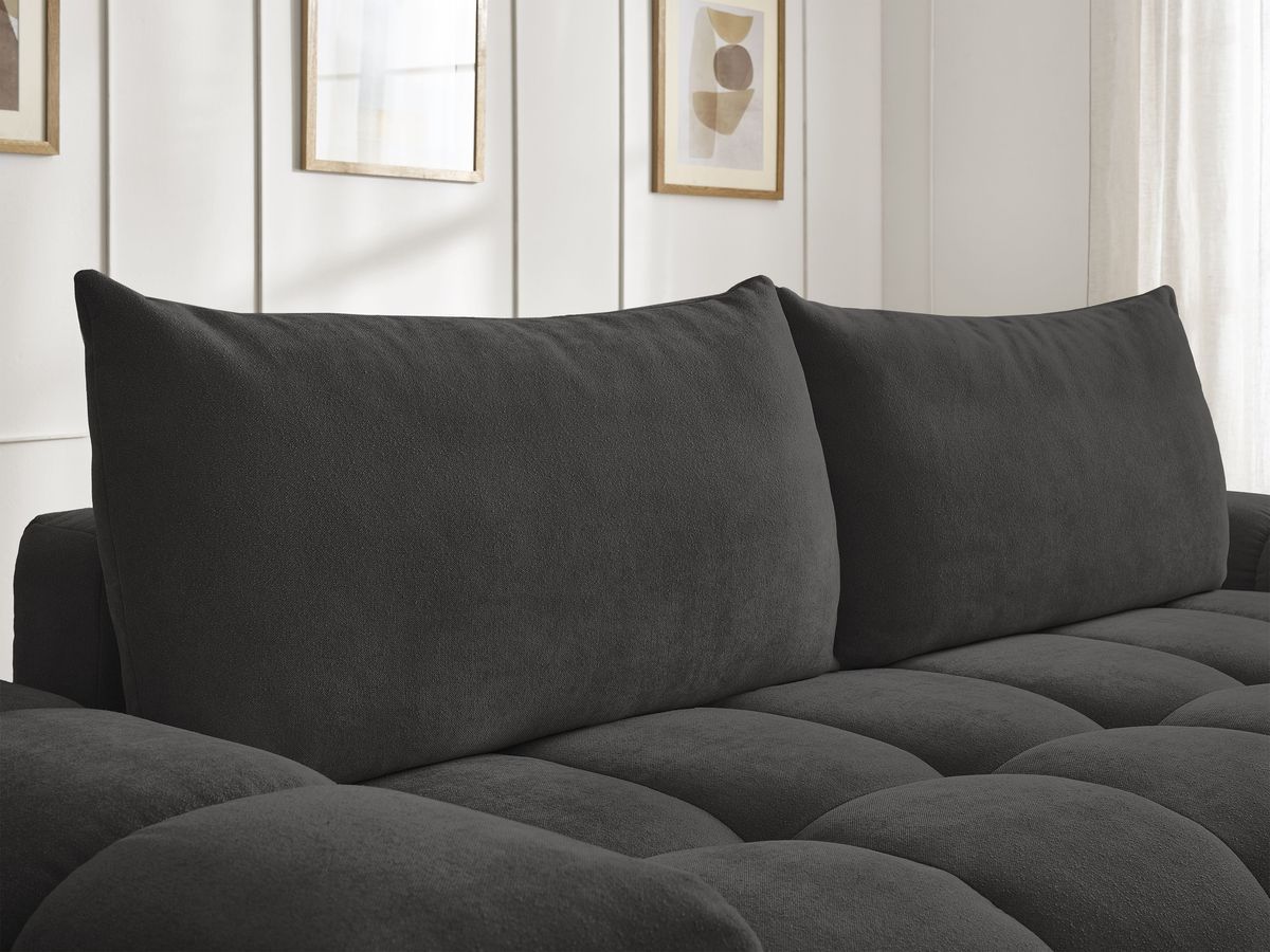 Canapé droit convertible coffre EVEREST tissu texturé