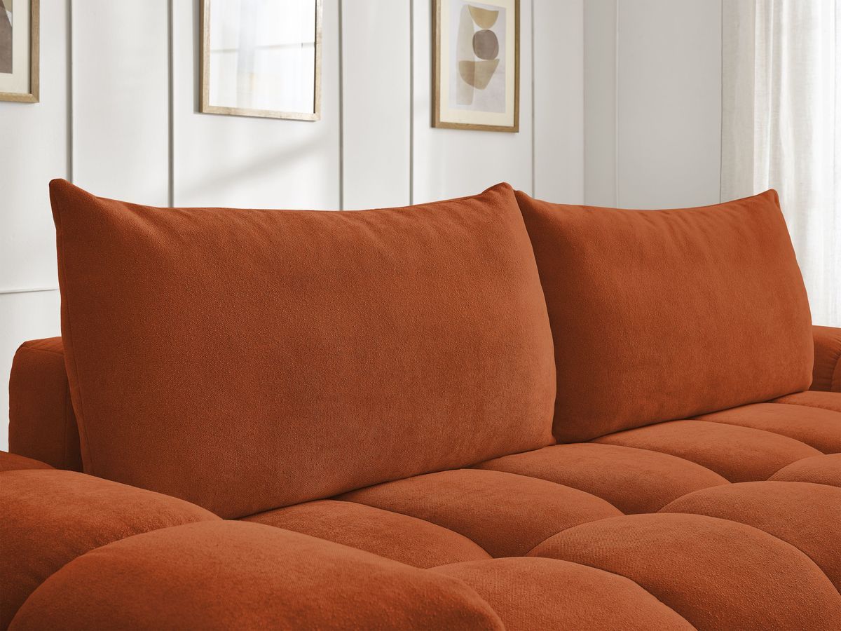Canapé droit convertible coffre EVEREST tissu texturé