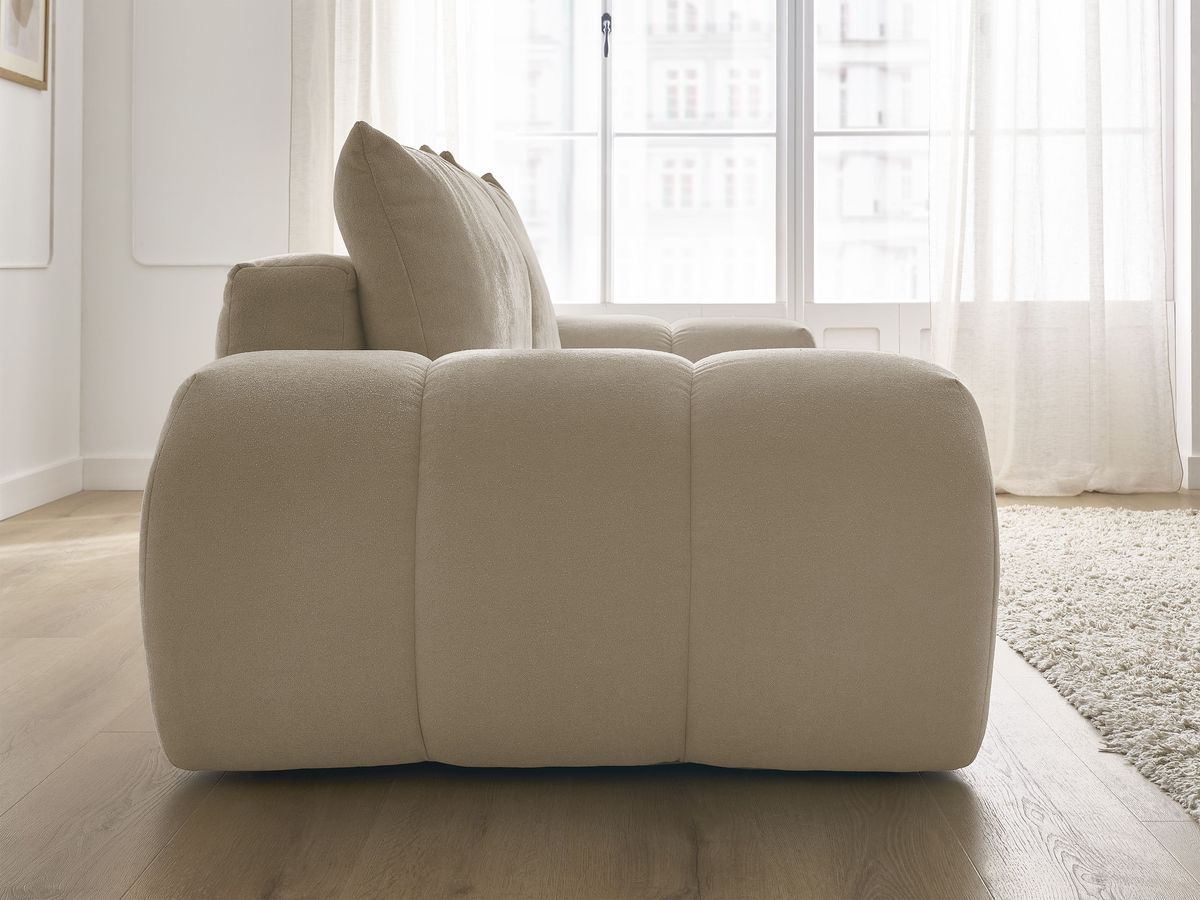 Canapé droit convertible coffre EVEREST tissu texturé