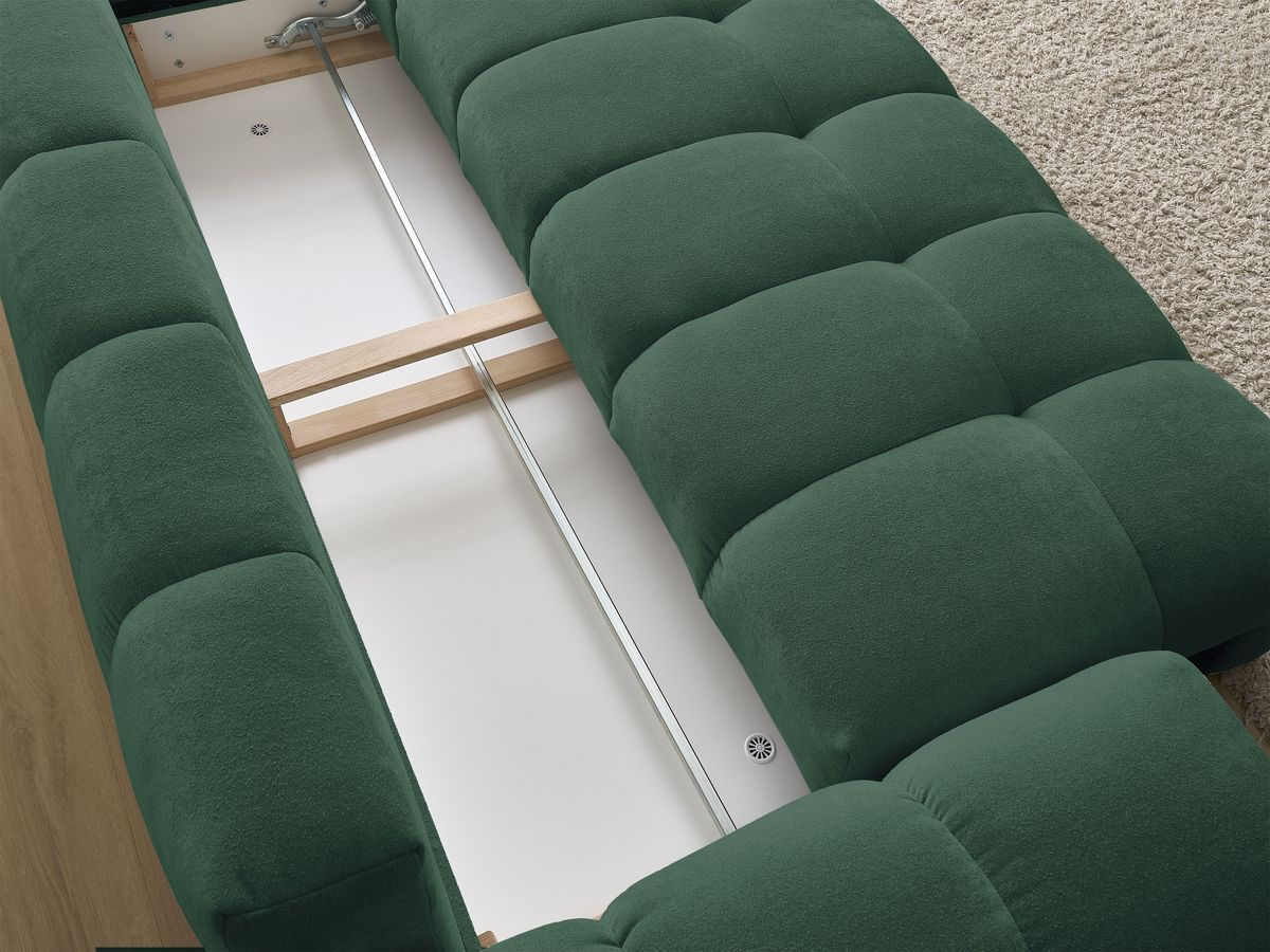 Canapé droit convertible coffre EVEREST tissu texturé