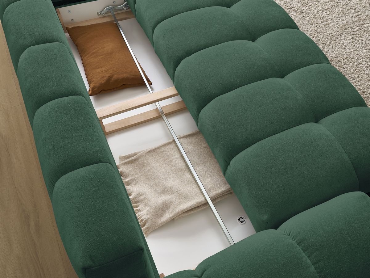 Canapé droit convertible coffre EVEREST tissu texturé