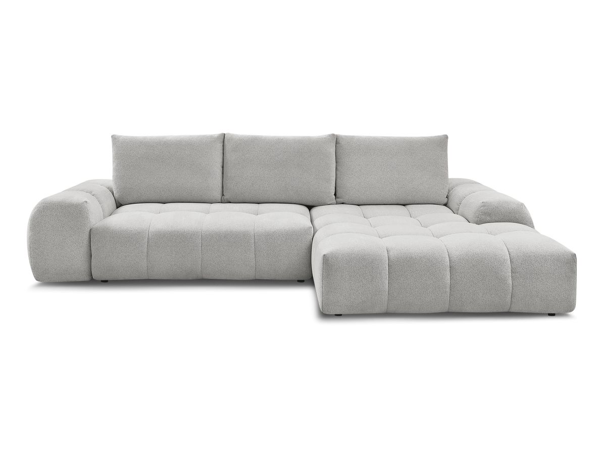 Canapé d'angle convertible coffre EVEREST tissu chiné